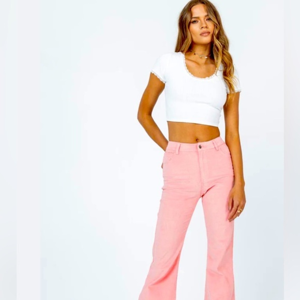 Princess Polly Lamar top white NWT 8